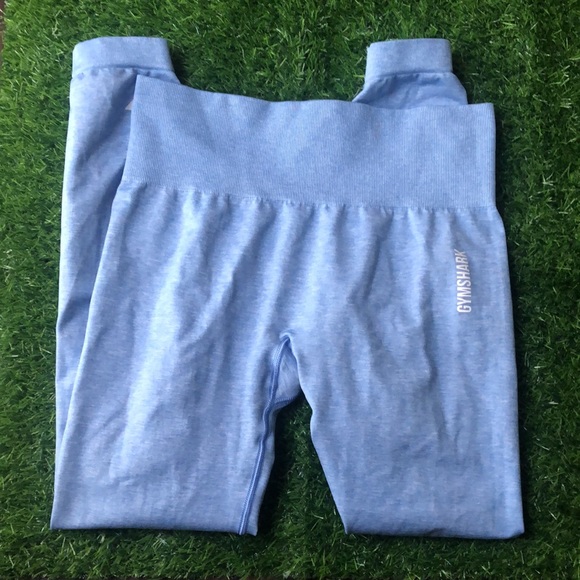 Gymshark Pants - Gymshark Adapt Marl Seamless Leggings in Pastel Blue High Rise Leggings Size M